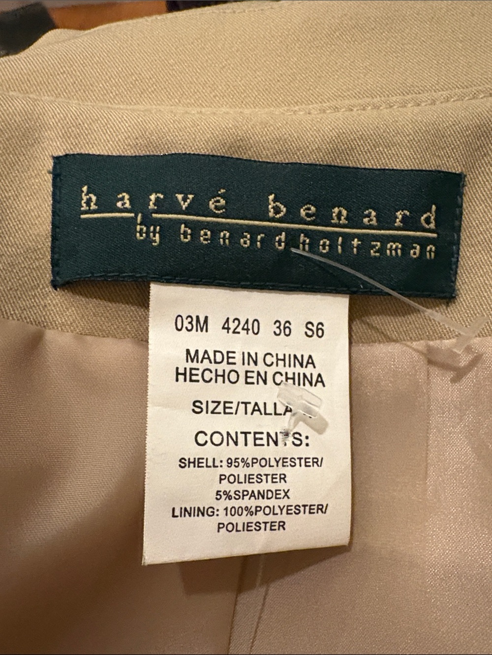 Harve Benard Beige Trench Coat with Cream Piping - Picture 6 of 9